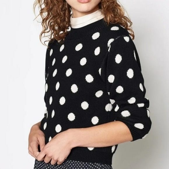 JOIE Brettina B Wool Polka Dot Pullover Sweater XL. - Picture 4 of 8